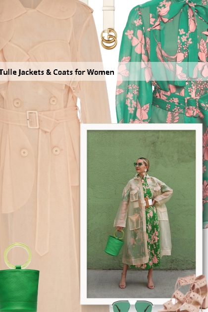 Tulle Jackets & Coats for Women- combinação de moda