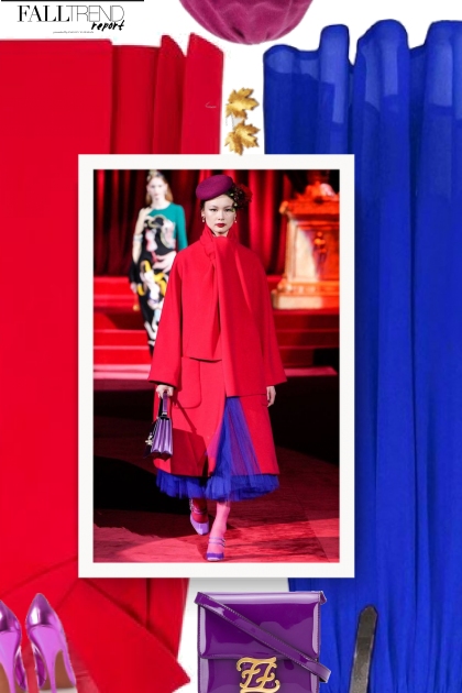red, blue and purple- Fashion set