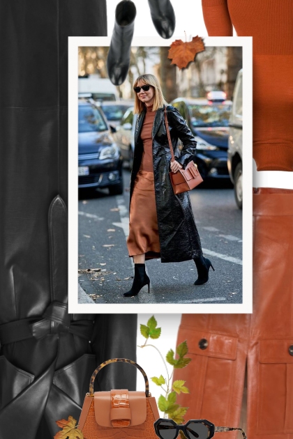 What do you wear with a leather skirt in the fall?- Модное сочетание