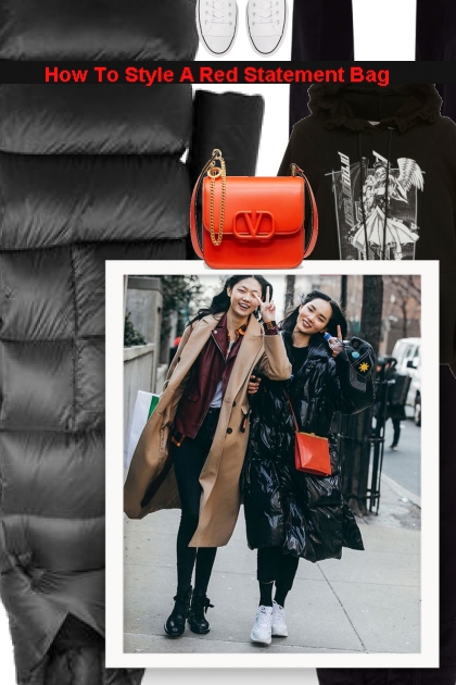 How To Style A Red Statement Bag- combinação de moda