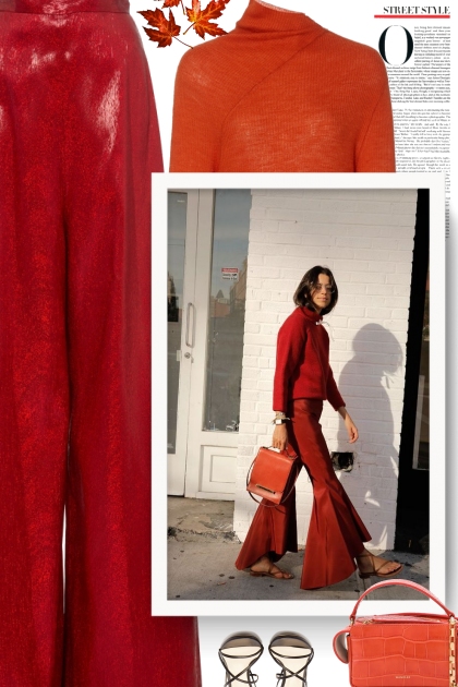 Red on red- Combinazione di moda