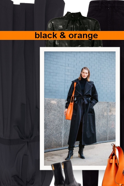 black and orange- Modekombination