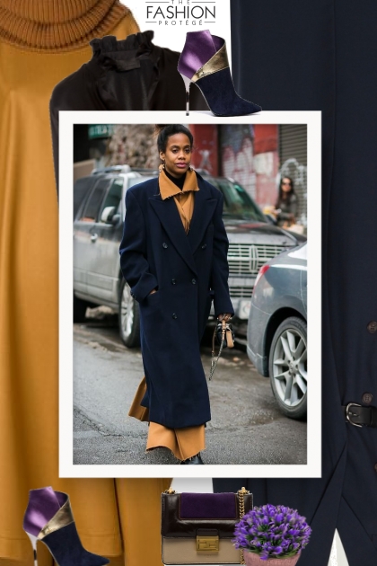 Ways to Style a Navy Blue Coat - Modna kombinacija