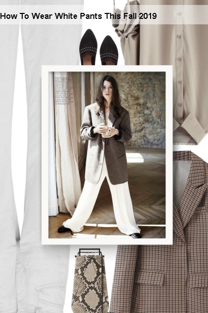 How To Wear White Pants This Fall 2019- Combinaciónde moda