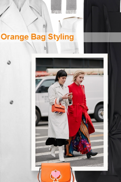 Orange Bag Styling- Fashion set