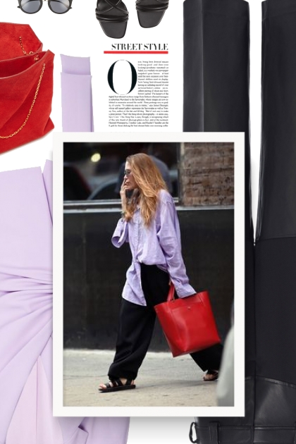 Lilac, red and black- Combinazione di moda