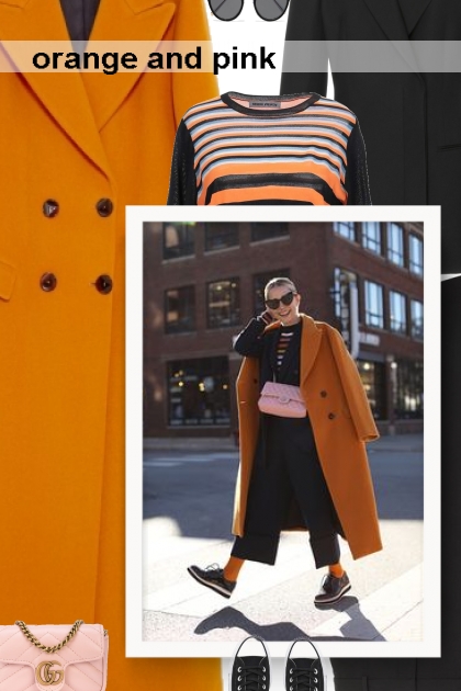 orange and pink- Combinazione di moda