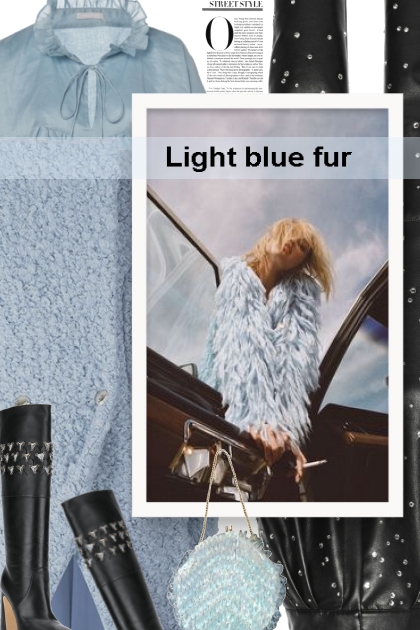 Light blue fur- Modna kombinacija