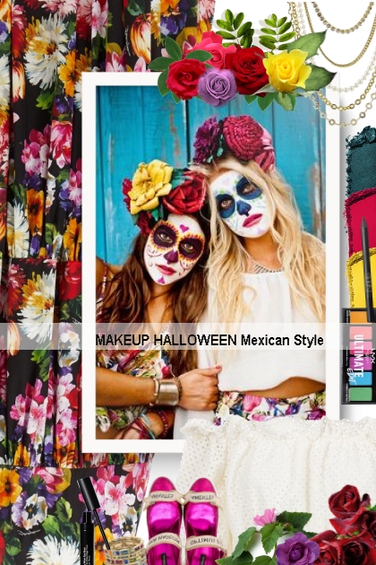 MAKEUP HALLOWEEN Mexican Style- Fashion set
