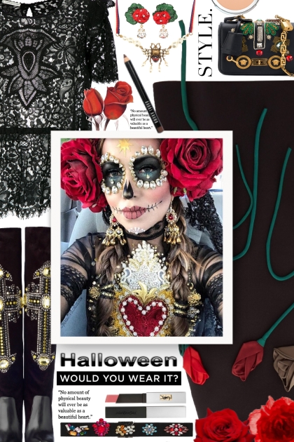 Sugar Skull Makeup Ideas for Halloween- Fashion set