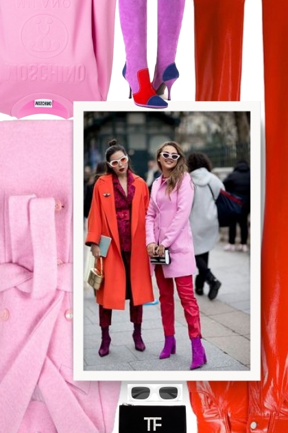 fall 2019 - pink and red- Combinaciónde moda