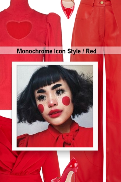 Monochrome Icon Style / Red 