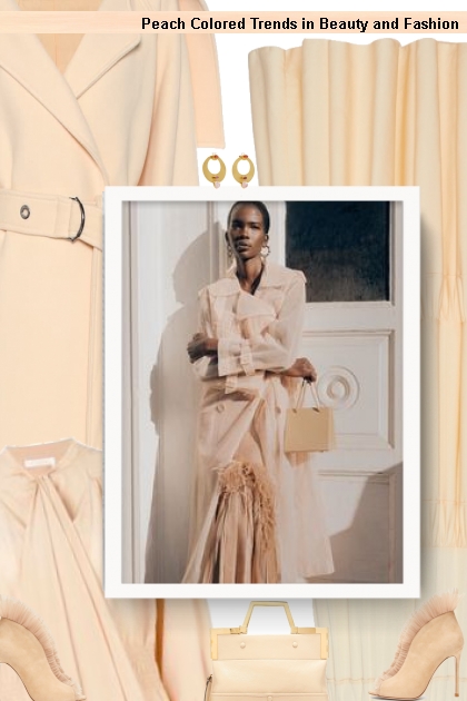 Peach Colored Trends in Beauty and Fashion - Kreacja