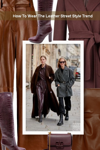 Leather Street Style Trend- Combinaciónde moda