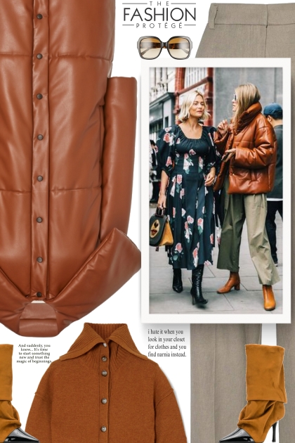 MATÉRIEL leather puffer coat - Modna kombinacija