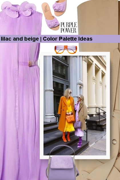 lilac and beige | Color Palette Ideas- Fashion set