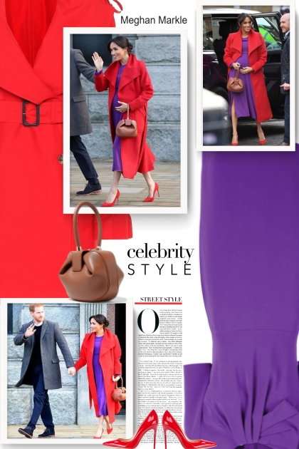 red and purple color palette- Combinazione di moda