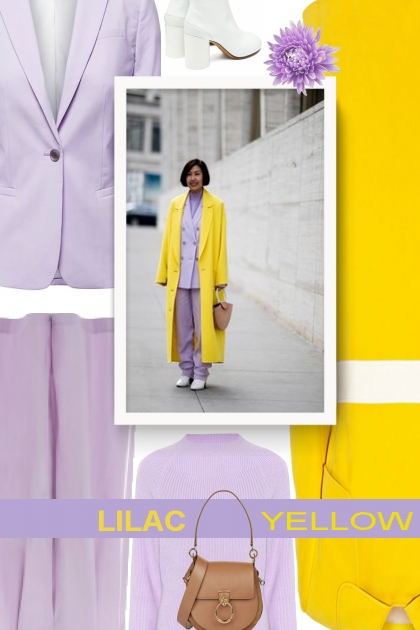 lilac/yellow- Fashion set