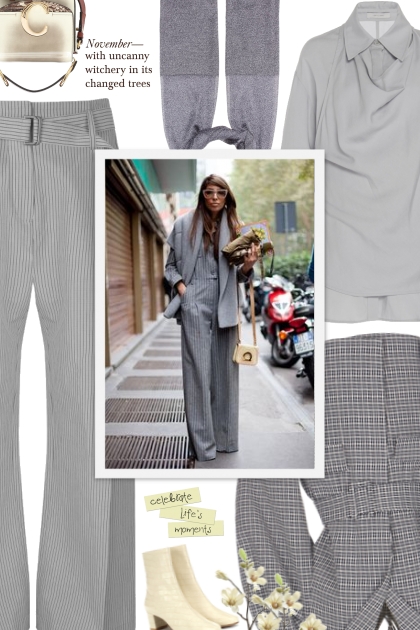 Lady in grey- Combinazione di moda