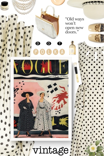 Vintage style - polka dot- Модное сочетание