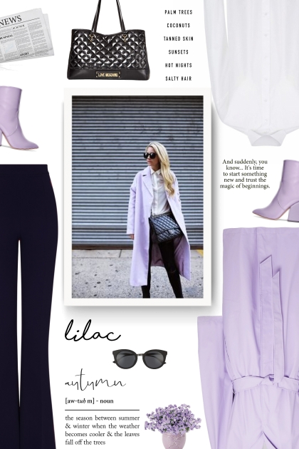 lilac trench coat - Fashion set