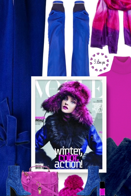 winter, color, action!- Fashion set