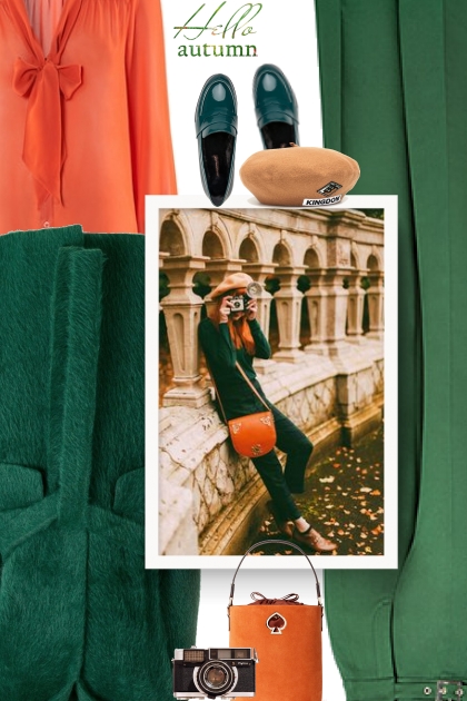 Green and orange- Modekombination