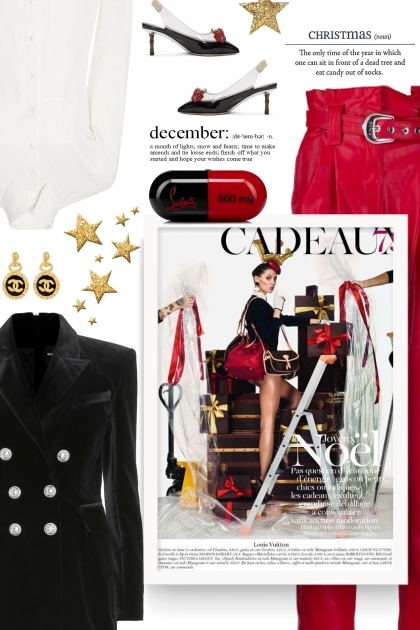 Christmas - black & white & red- Fashion set