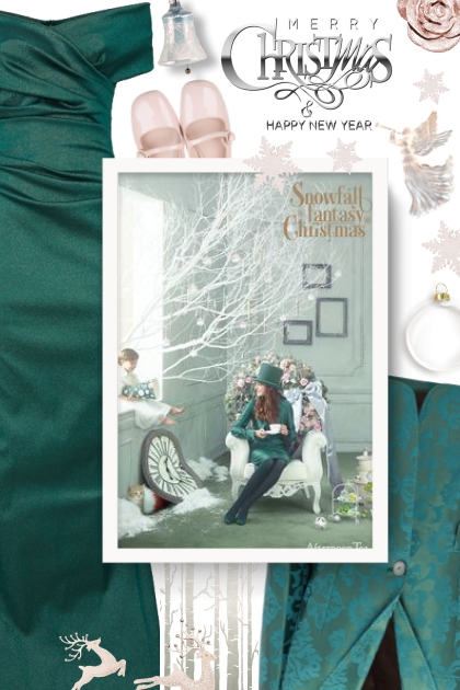  Christmas party - emerald green- Fashion set