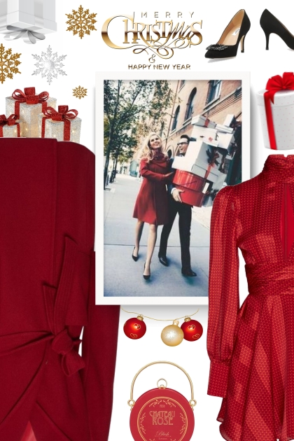 Dorothy Perkins red wrap dress - 搭配