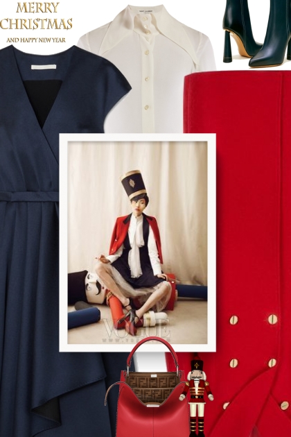 navy & red & white- Combinazione di moda
