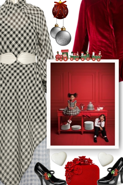 checkered dress - Fashion set