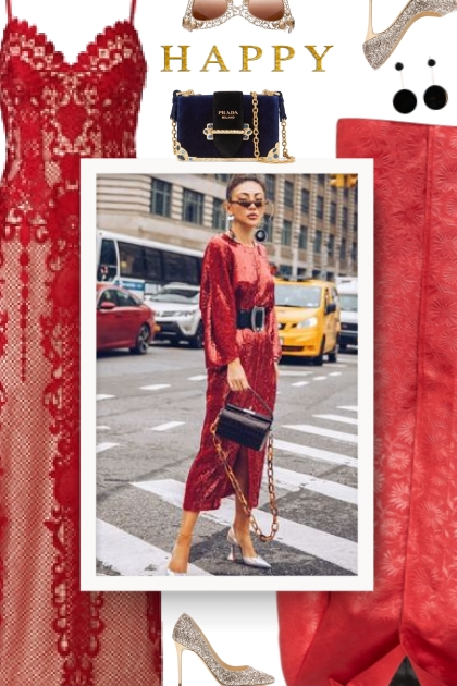 CATHERINE DEANE red lace dress - Fashion set
