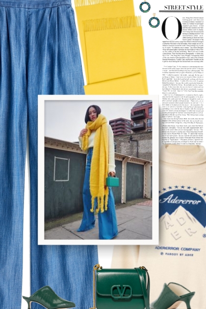 Yellow scarf- Combinazione di moda