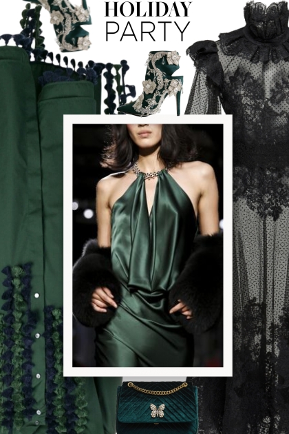 dark green and black- Combinazione di moda