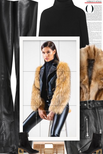 Leather and fur - winter 2020- Fashion set
