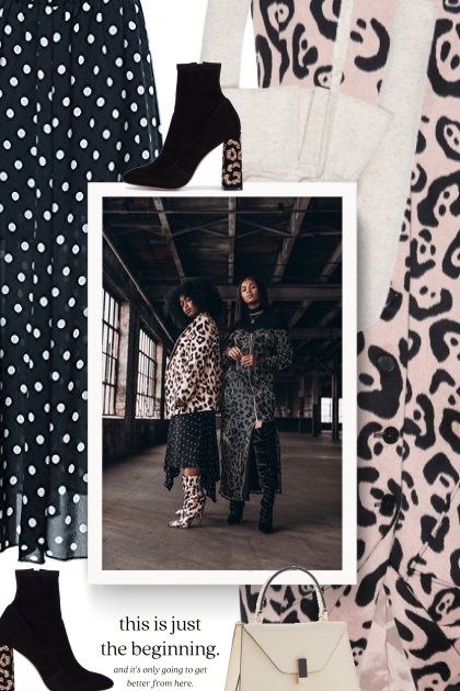 leopard print and polka dots- Modna kombinacija