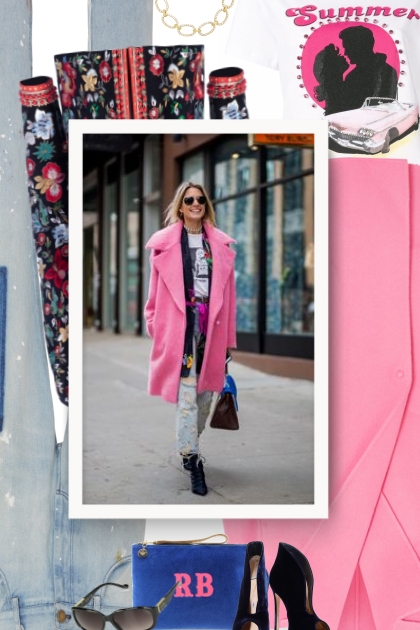 Winter 2020 - pink coat- Модное сочетание