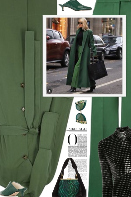 green and black- combinação de moda