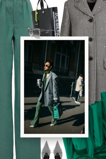 green and grey- Модное сочетание