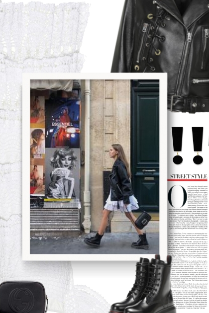Street style 2020 - Black and white- combinação de moda
