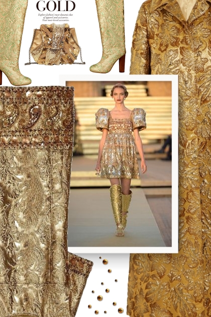 gold and gold and gold- Combinazione di moda