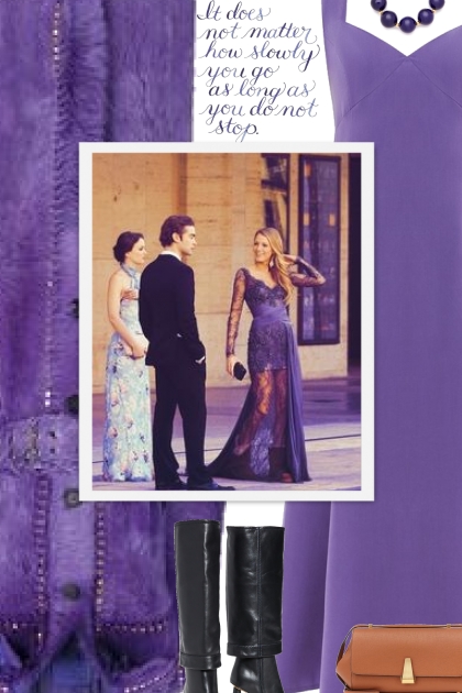 purple, black and brown- combinação de moda