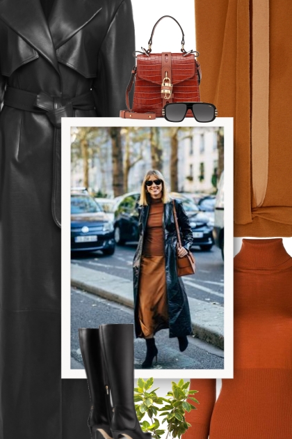 Khaite Blythe Leather Trench Coat - Black- Fashion set