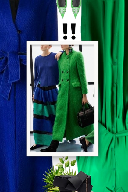 green pumps- Combinazione di moda