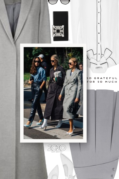Grey Pleated Skirt - combinação de moda