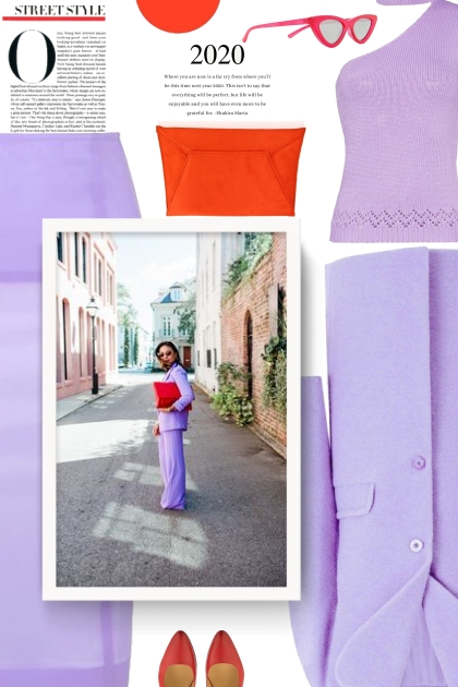 2020 - purple and red- Combinazione di moda
