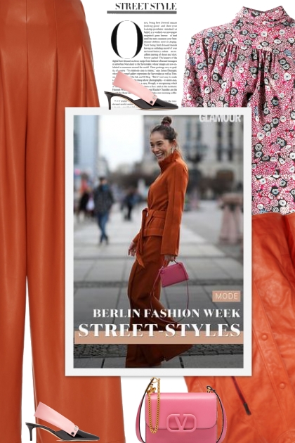 orange and pink - spring 20- Fashion set
