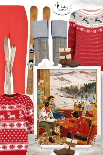 Winter style - vintage- Combinazione di moda