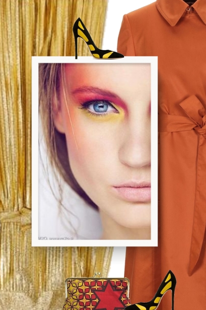 orange and gold- Combinaciónde moda